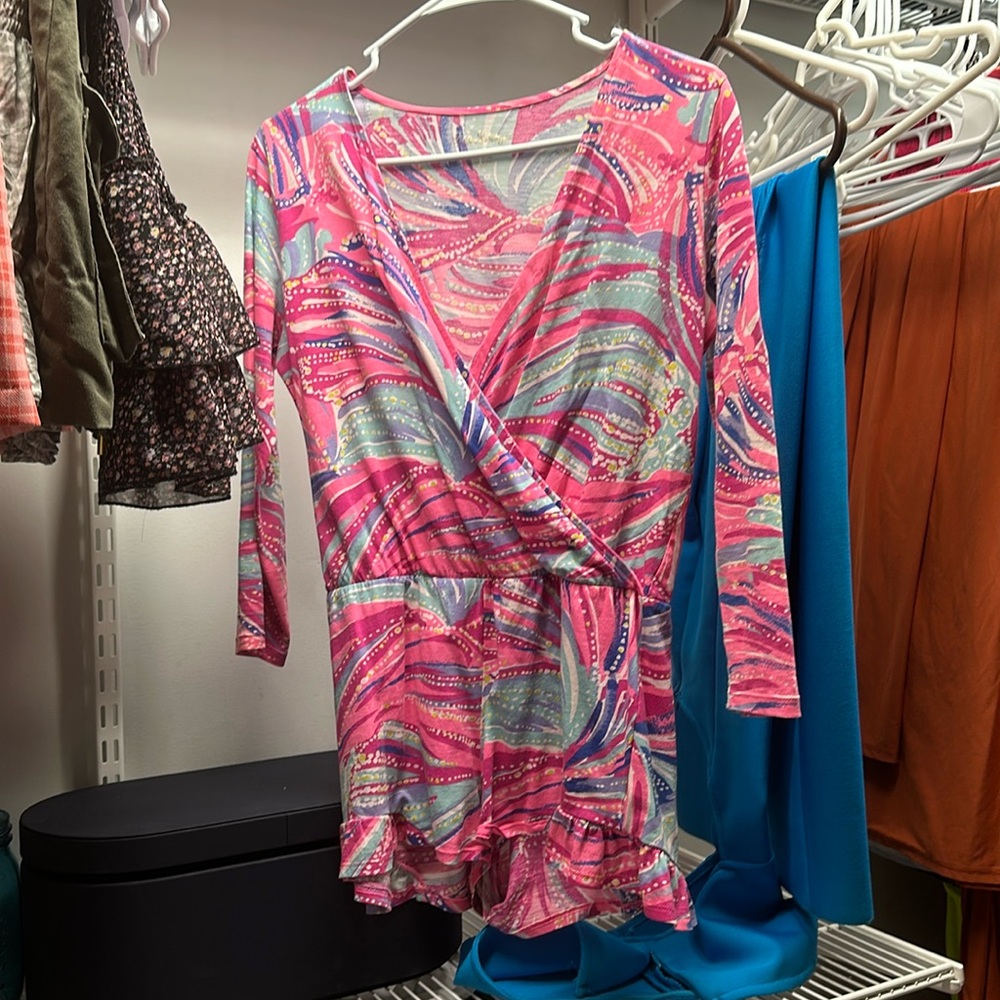 Lilly Pulitzer Multi-Color V-Neck Romper